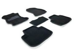 3D килимки в салон Subaru Forester 2012- ворсові чорні 5шт 86340 Seintex