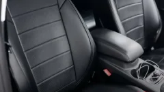 Чохли на сидіння Renault Duster 2015- (суцільног. 5 подгол.) екошкіра /чорні 89998 Seintex