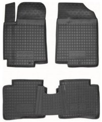 Поліуретанові килимки Hyundai Accent 2011 - чорний, кт - 4шт 11160 Avto-Gumm