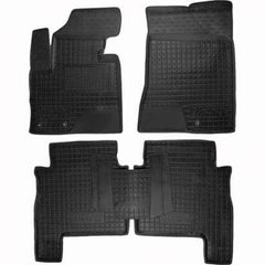 Поліуретанові килимки Hyundai Santa Fe 2010-2012 /5місць/чорні, кт - 4шт 11165 Avto-Gumm