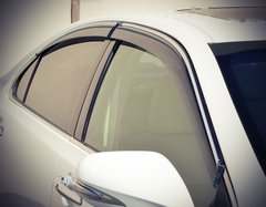 Дефлектори вікон (вітровики) Lexus ES 350 2007-2012 (з хром молдингом) LEES35007 AVTM